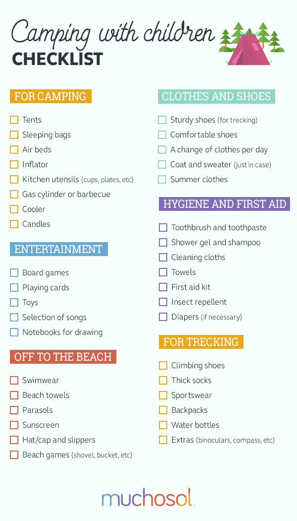 checklist-camping-children