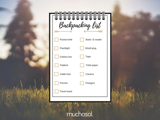 backpacking tips checklist
