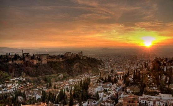 the best sunset in spain granada