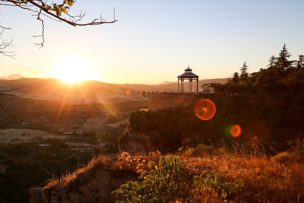 the best sunset in spain ronda