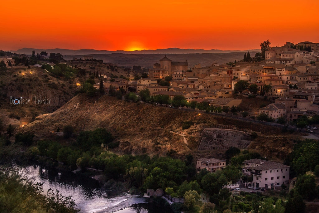 the best sunset in spain toledo