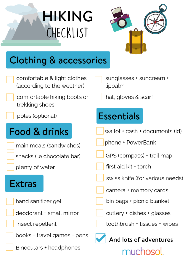 hiking checklist