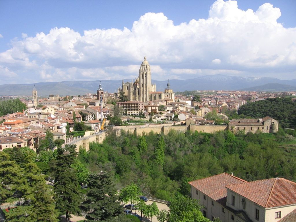 View if the Alcázar fortress in Segovia 